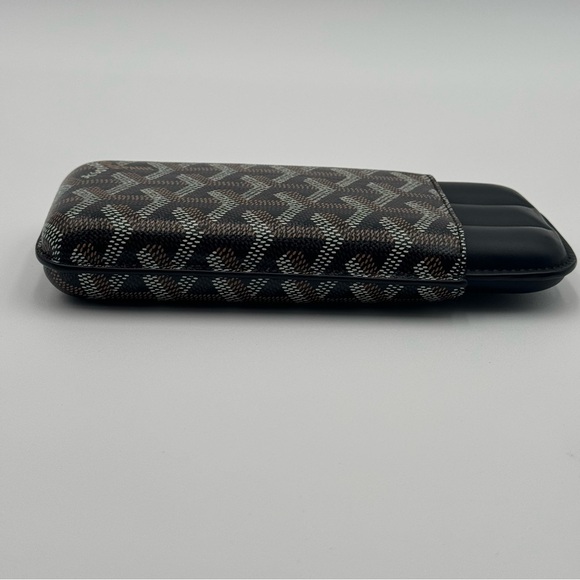 (SOLD) GOYARD Goyardine Churchill 3 Cigar Case Black - Picture 5 of 13